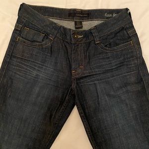 I am selling Calvin Klein jeans. They have a dark denim color.